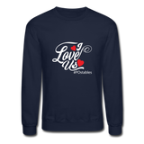 I Love Us W Crewneck Sweatshirt - navy