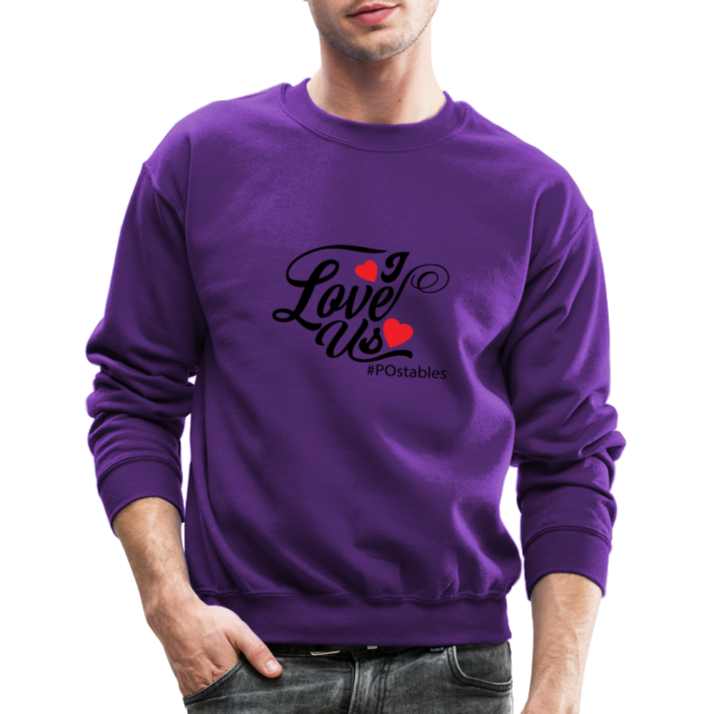 I Love Us B Crewneck Sweatshirt - purple