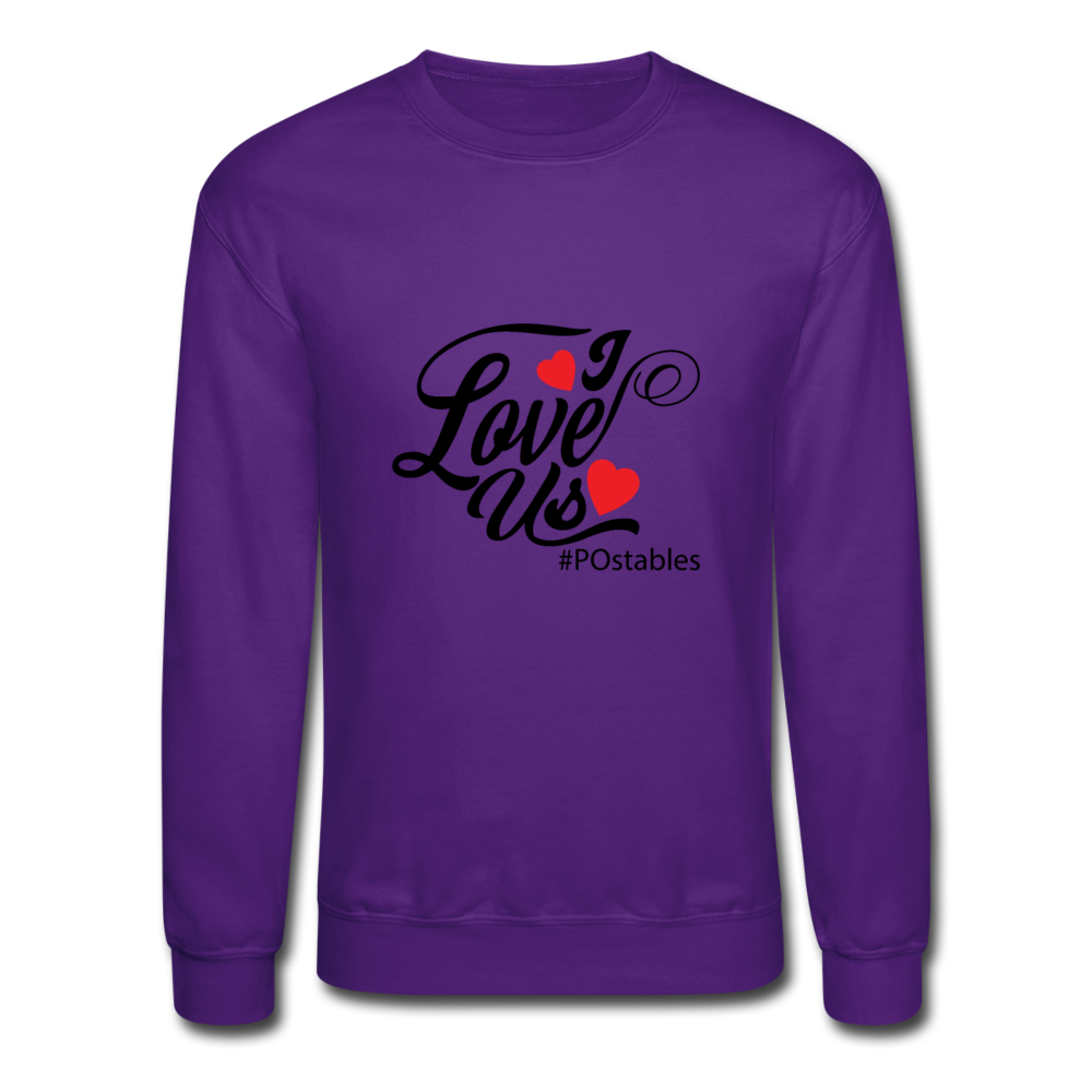 I Love Us B Crewneck Sweatshirt - purple