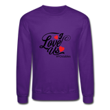 I Love Us B Crewneck Sweatshirt - purple