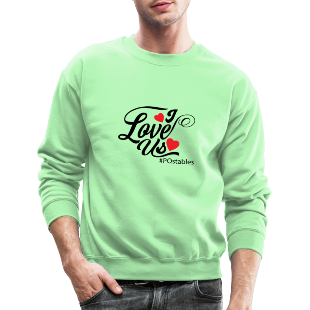 I Love Us B Crewneck Sweatshirt - lime