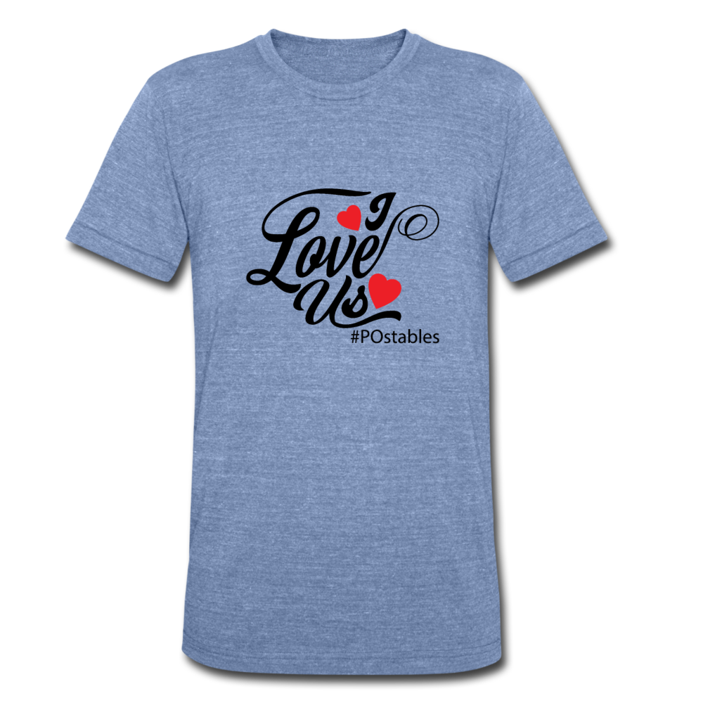 I Love Us B Unisex Tri-Blend T-Shirt - heather Blue