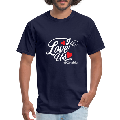 I Love Us W Unisex Classic T-Shirt - navy