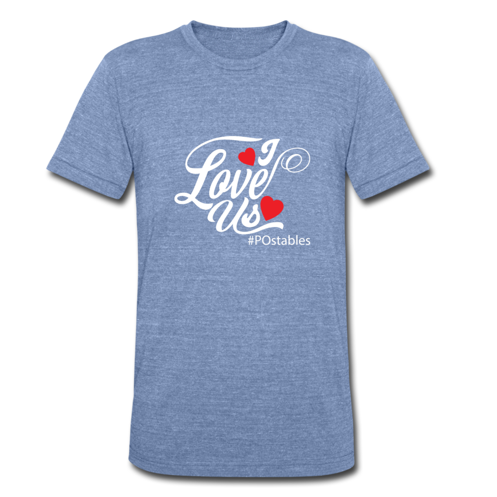 I Love Us W Unisex Tri-Blend T-Shirt - heather Blue