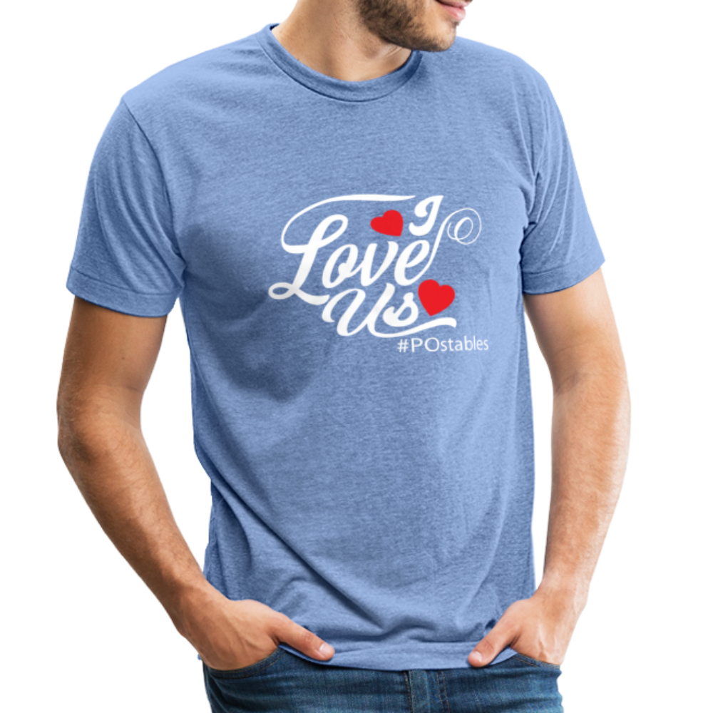 I Love Us W Unisex Tri-Blend T-Shirt - heather Blue