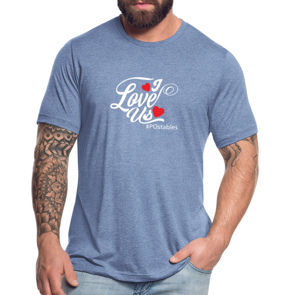 I Love Us W Unisex Tri-Blend T-Shirt - heather Blue