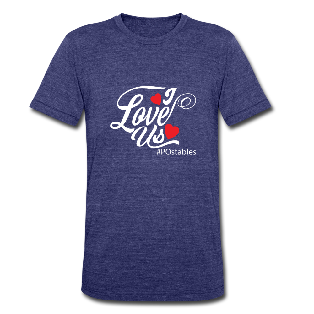 I Love Us W Unisex Tri-Blend T-Shirt - heather indigo