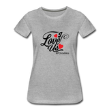 I Love Us B Women’s Premium T-Shirt - heather gray