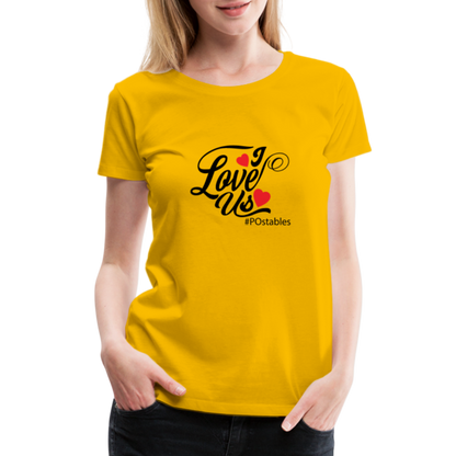 I Love Us B Women’s Premium T-Shirt - sun yellow