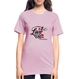 I Love Us B Unisex Heather Prism T-Shirt - heather prism lilac