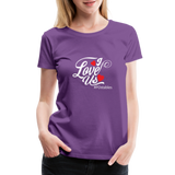 I Love Us W Women’s Premium T-Shirt - purple