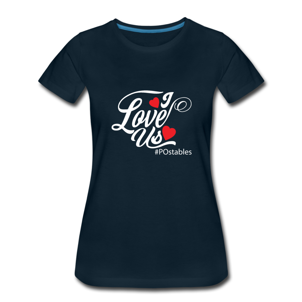 I Love Us W Women’s Premium T-Shirt - deep navy