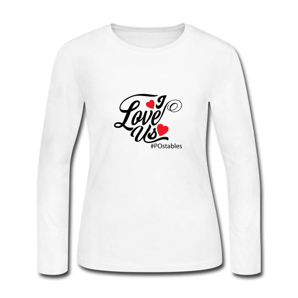 I Love Us B Women's Long Sleeve Jersey T-Shirt - white