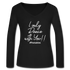 I Only Dance With You W Women’s Long Sleeve  V-Neck Flowy Tee - black