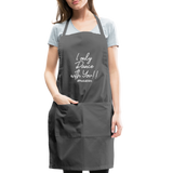 I Only Dance With You W Adjustable Apron - charcoal