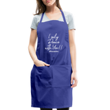 I Only Dance With You W Adjustable Apron - royal blue