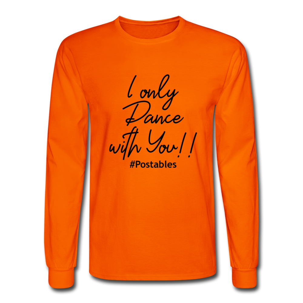 I Only Dance With You B Men's Long Sleeve T-Shirt - orange