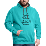 I Only Dance With You B Contrast Hoodie - scuba blue/asphalt