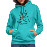 I Only Dance With You B Contrast Hoodie - scuba blue/asphalt