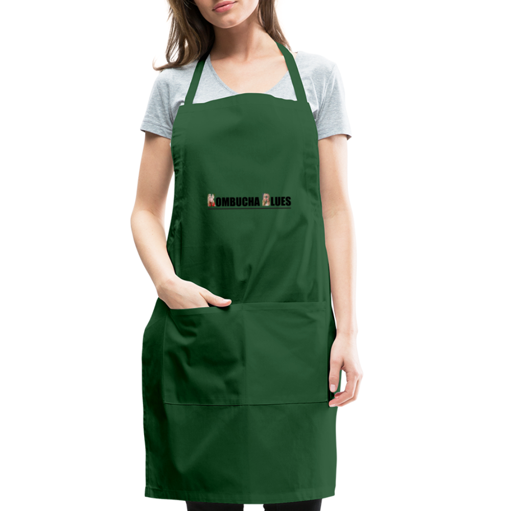 Kombucha Blues for Kristin Booth Adjustable Apron - forest green