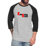 Kombucha Blues Baseball T-Shirt - heather gray/black