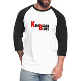Kombucha Blues Baseball T-Shirt - white/black