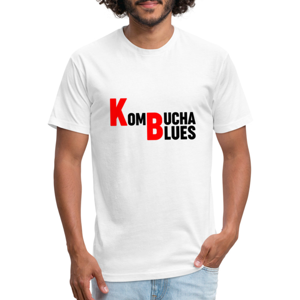 Kombucha Blues Fitted Cotton/Poly T-Shirt by Next Level - white