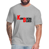 Kombucha Blues Fitted Cotton/Poly T-Shirt by Next Level - heather gray