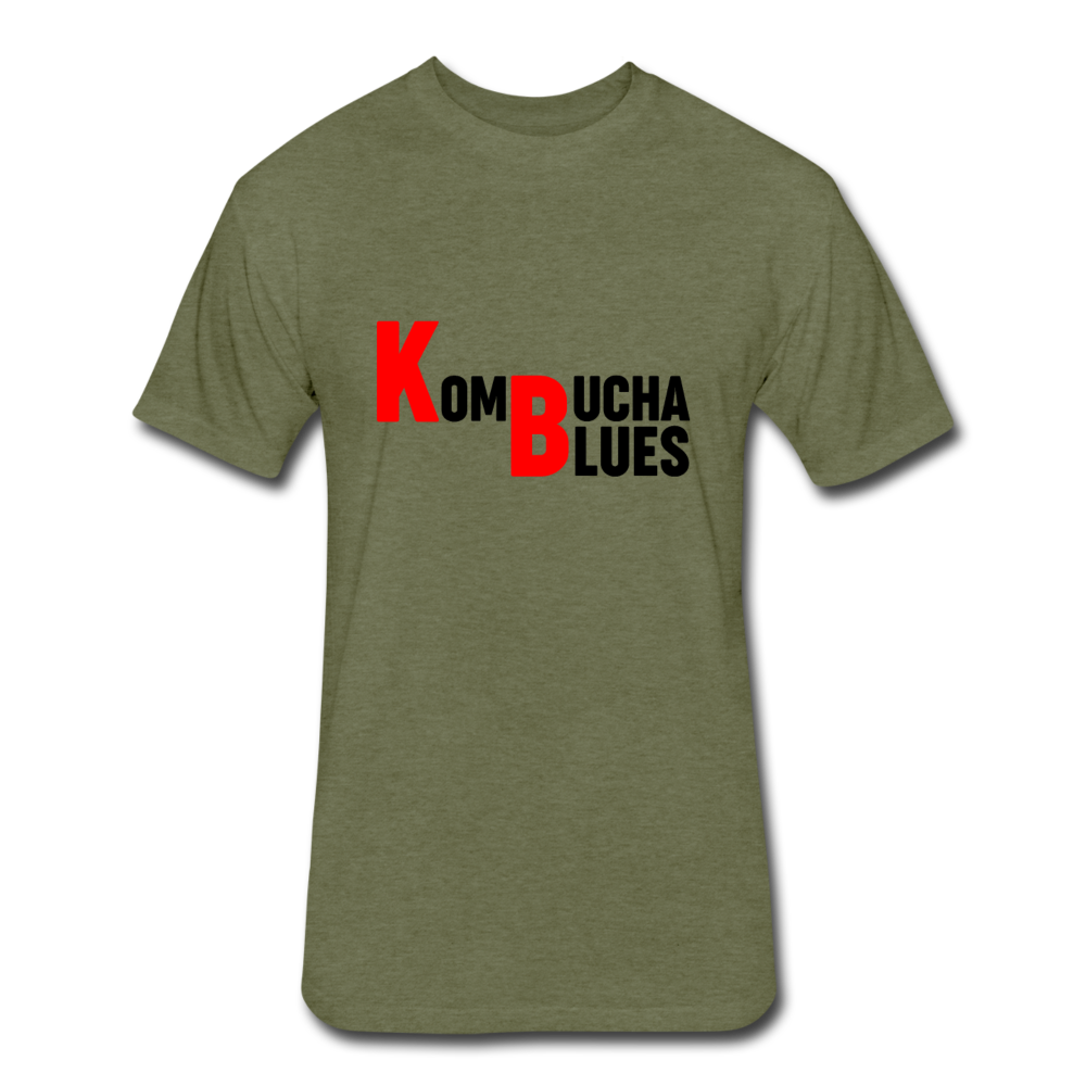 Kombucha Blues Fitted Cotton/Poly T-Shirt by Next Level - heather military green
