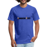 Kombucha Blues for Kristin Booth Fitted Cotton/Poly T-Shirt by Next Level - heather royal