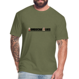 Kombucha Blues for Kristin Booth Fitted Cotton/Poly T-Shirt by Next Level - heather military green