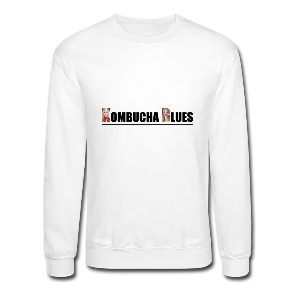 Kombucha Blues for Kristin Booth Crewneck Sweatshirt - white