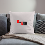Kombucha Blues Throw Pillow Cover 18” x 18” - light taupe