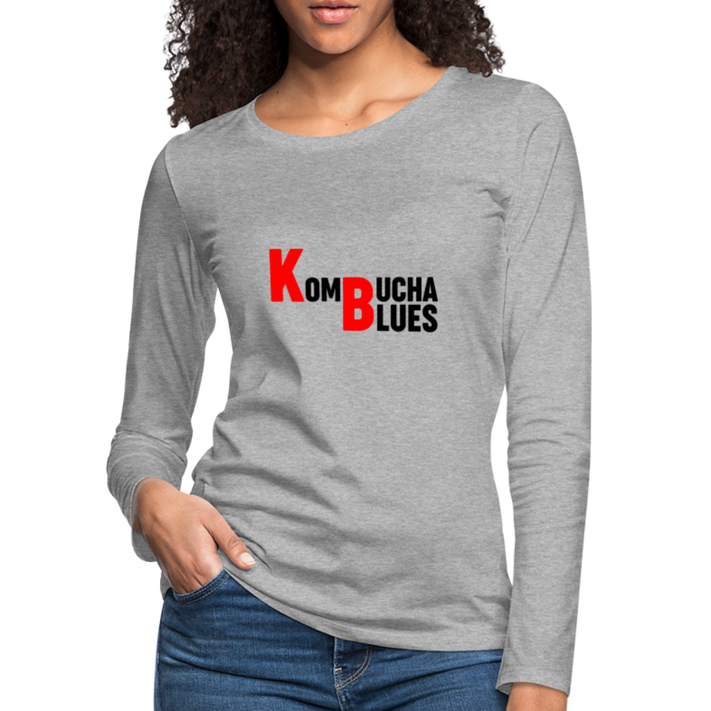 Kombucha Blues Women's Premium Long Sleeve T-Shirt - heather gray