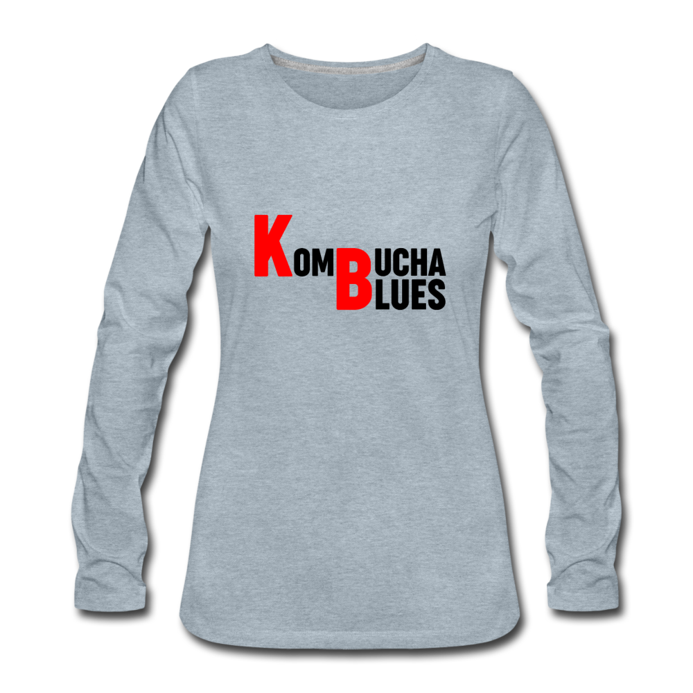 Kombucha Blues Women's Premium Long Sleeve T-Shirt - heather ice blue