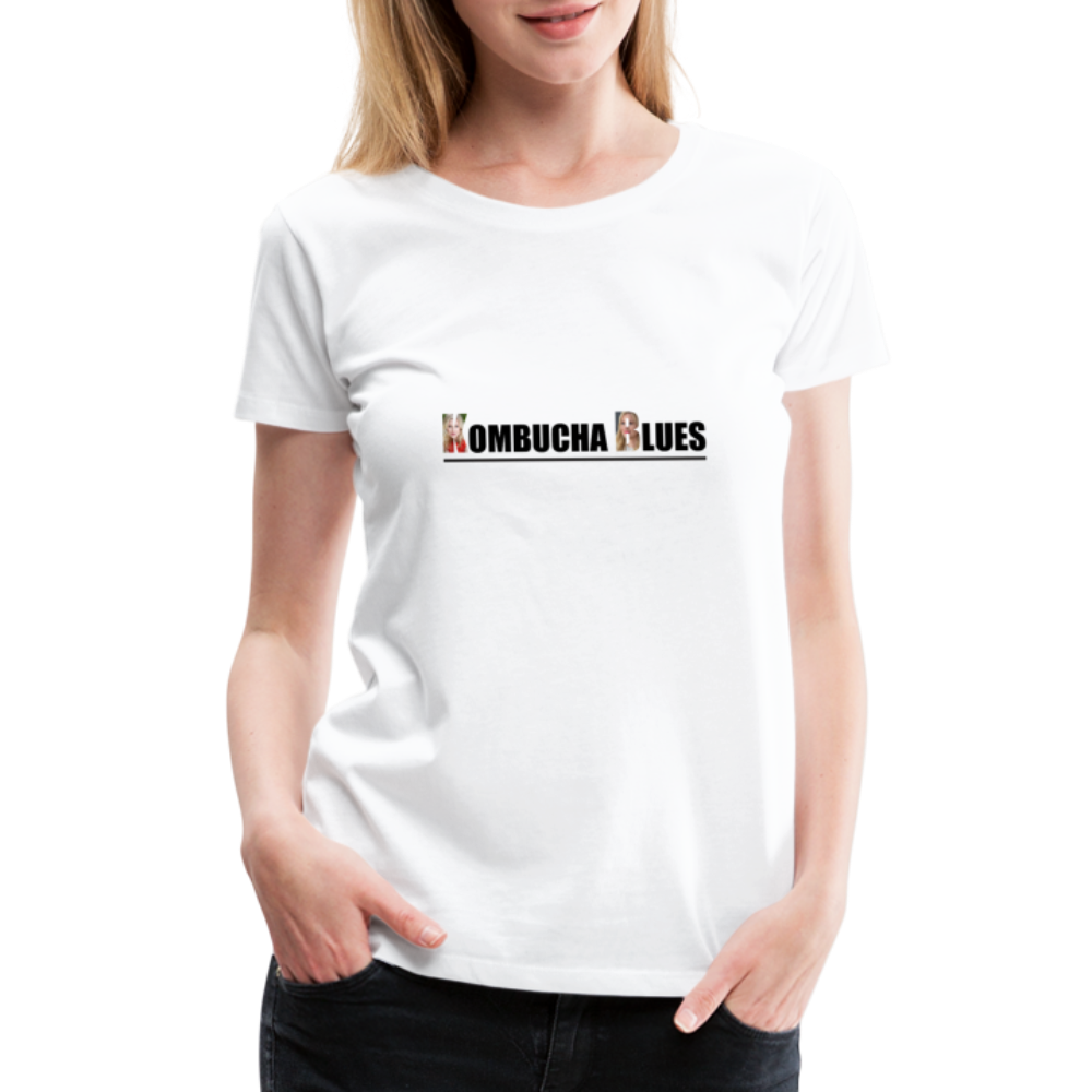 Kombucha Blues for Kristin Booth Women’s Premium T-Shirt - white