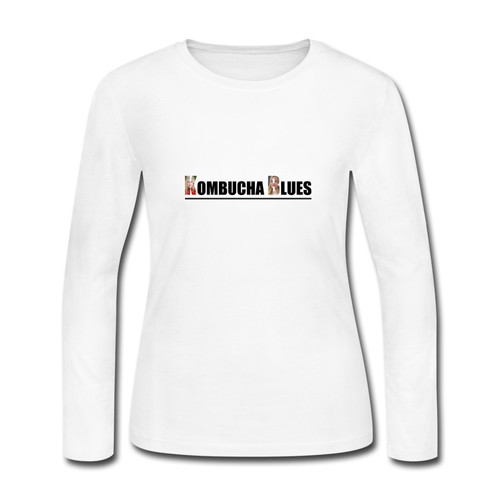 Kombucha Blues for Kristin Booth Women's Long Sleeve Jersey T-Shirt - white