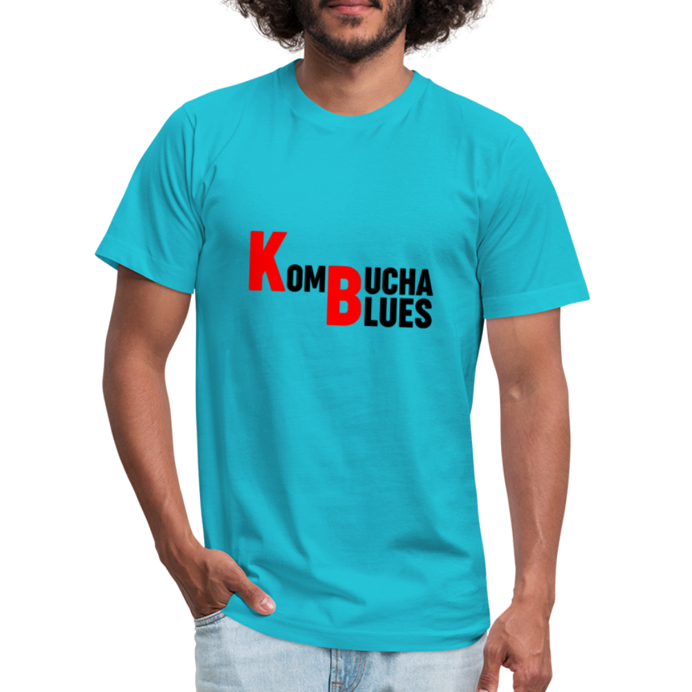 Kombucha Blues Unisex Jersey T-Shirt by Bella + Canvas - turquoise