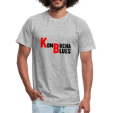 Kombucha Blues Unisex Jersey T-Shirt by Bella + Canvas - heather gray