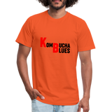 Kombucha Blues Unisex Jersey T-Shirt by Bella + Canvas - orange