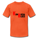 Kombucha Blues Unisex Jersey T-Shirt by Bella + Canvas - orange