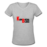 Kombucha Blues Women's V-Neck T-Shirt - gray