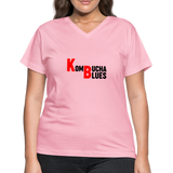 Kombucha Blues Women's V-Neck T-Shirt - pink
