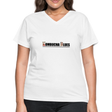 Kombucha Blues for Kristin Booth Women's V-Neck T-Shirt - white