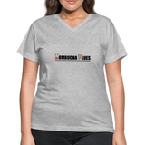 Kombucha Blues for Kristin Booth Women's V-Neck T-Shirt - gray