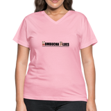 Kombucha Blues for Kristin Booth Women's V-Neck T-Shirt - pink