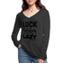 Luck is the religion of the lazy B Women’s Long Sleeve  V-Neck Flowy Tee - deep heather