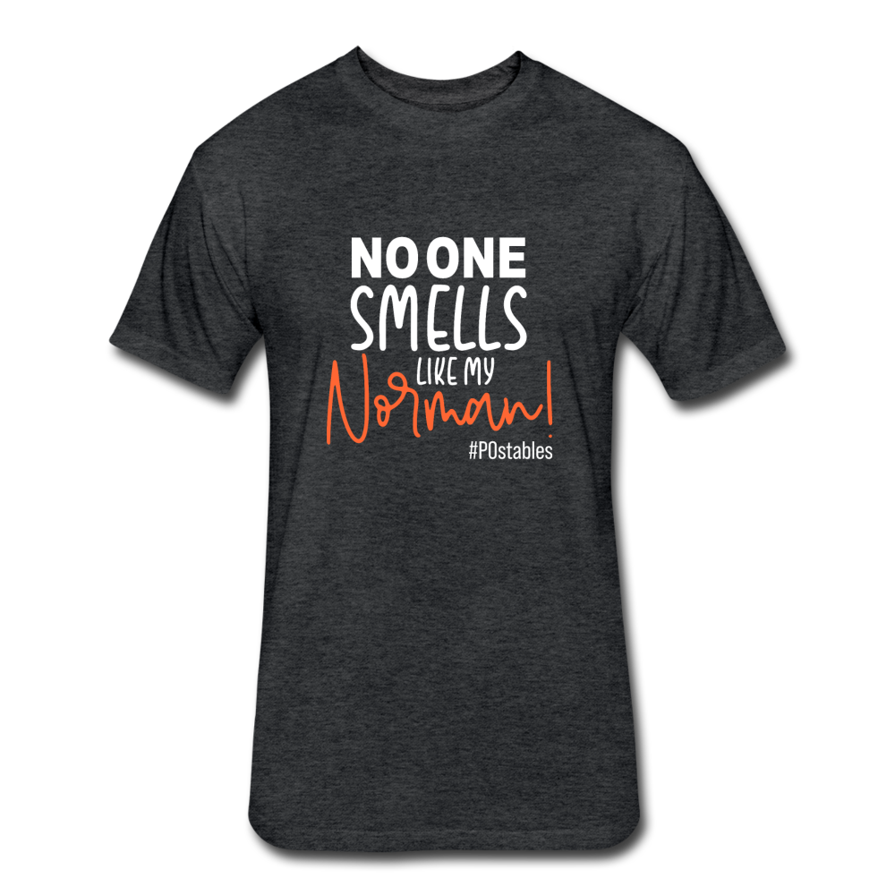 No One Smells Like My Norman W Fitted Cotton/Poly T-Shirt by Next Level - heather black