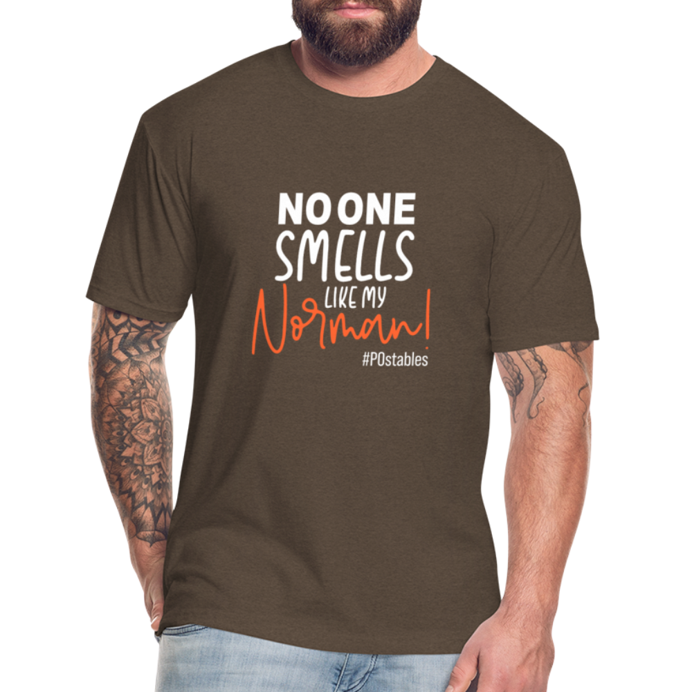 No One Smells Like My Norman W Fitted Cotton/Poly T-Shirt by Next Level - heather espresso