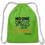 No One Smells Like My Norman B Cotton Drawstring Bag - clover